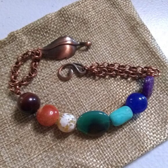 7 Chakra Bracelet | Semi-Precious Stones | OOAK Handmade Spiritual Jewelry - Picture 10 of 13